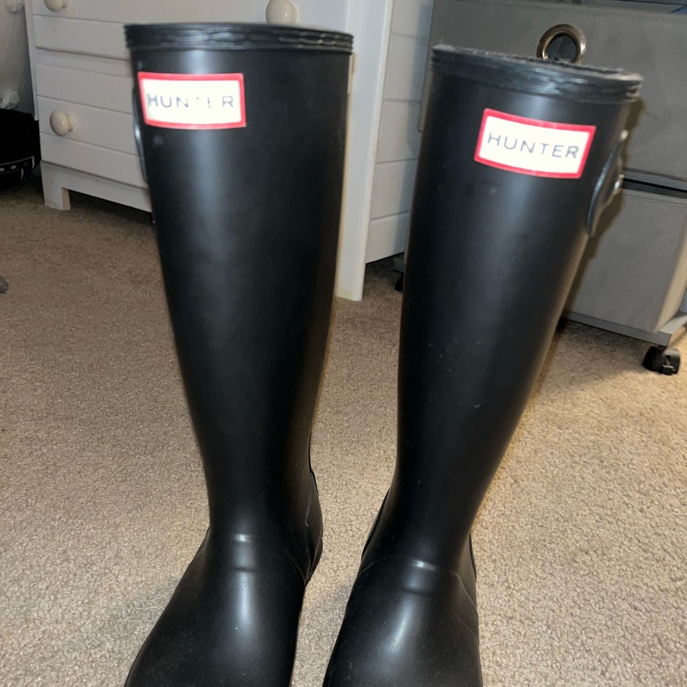 Hunter boots, worn once